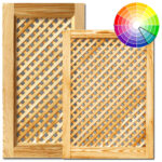 Diagonální borovicová dvířka – barevně lakovaná