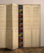 Kazetová dvířka s lamelami ze surového borovicového dřeva - Obrázek 2